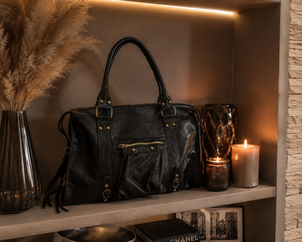 Sac Gaga XL noir brillant