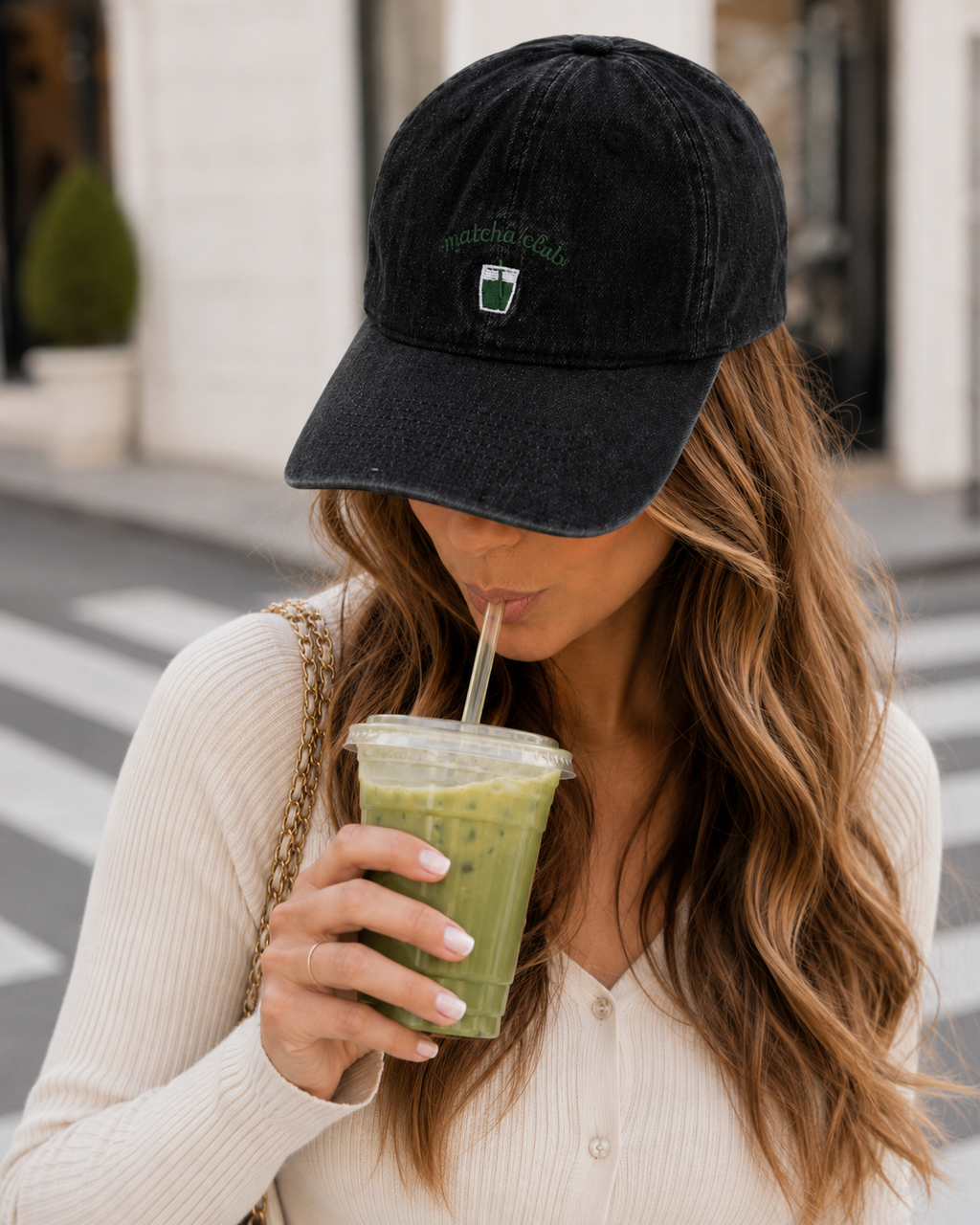 Casquette Matcha Club - Effet délavé