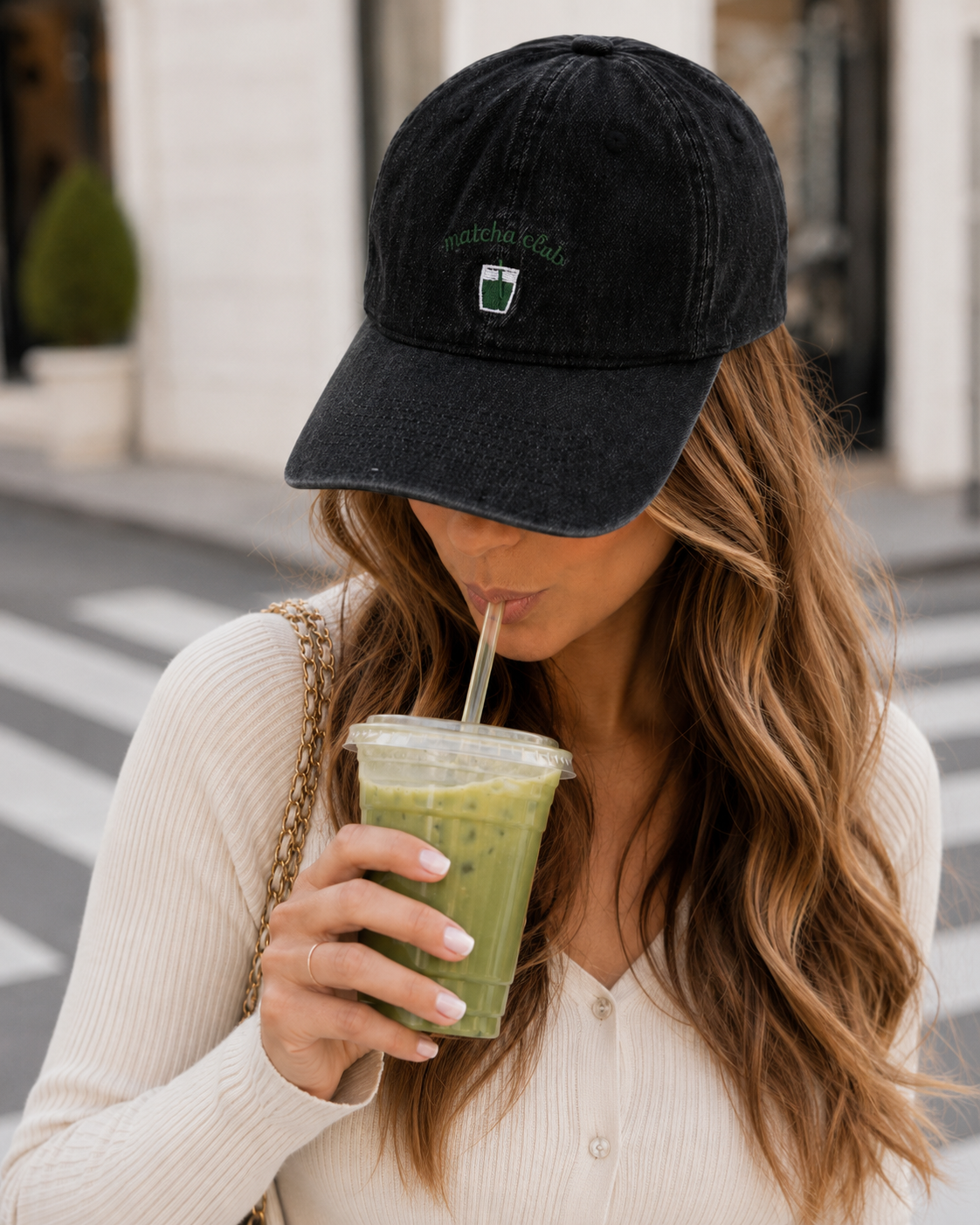 Casquette Matcha Club - Effet délavé